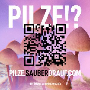 mindzone-Sticker Pilze mit QR-Code